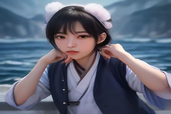 大学生在图书馆查阅香港流行音乐文化资料，屏幕上显示陈冠希音乐背景分析文章，周围有教材与笔记
